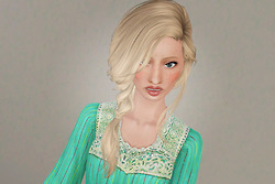 In one side fishtail hairstyle   Peggy’s July 2012 retextured by Beaverhausen for Sims 3