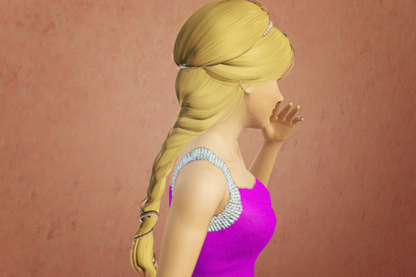 Braid with headband retextured by Beaverhausen for Sims 3