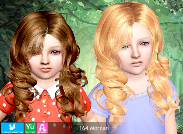 Pretty waves hairstyle J164 Morgan by NewSea for Sims 3
