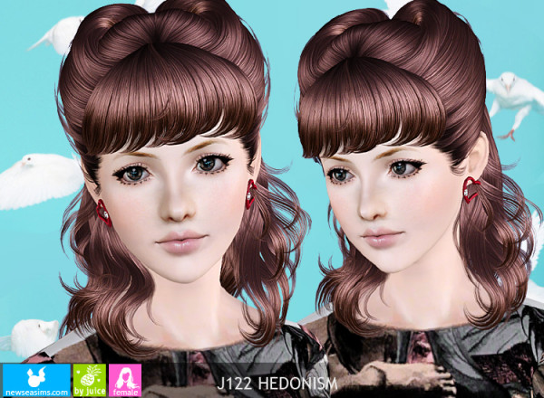 Retro chic hairstyle J22 Hedonism by NewSea for Sims 3