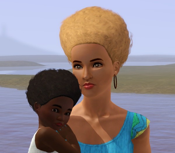 Up do hairstyle   Halloween hair as afro NOW WITH AM by Cheryl Mason at Mod The Sims for Sims 3