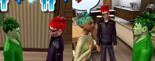 Plant hairstyle retextured by Esmeralda at Mod The Sims for Sims 3