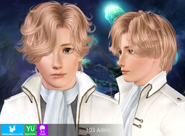 Pretty middle side hairstyle 103 Adnis by NewSea for Sims 3