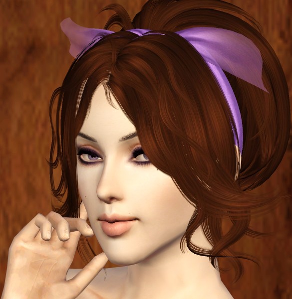 Satin headband hairstyle NewSea`s Ice Fruit retextured by Bring Me Victory for Sims 3