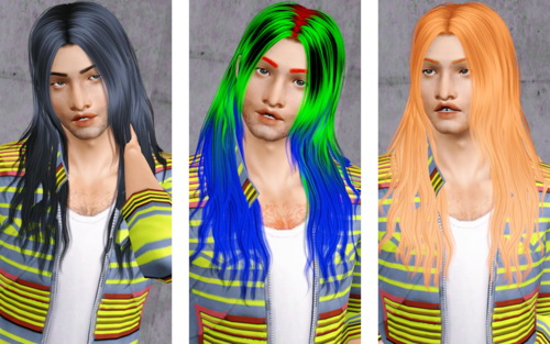 Untidy hairstyle for mens   Cazy Nocturne retextured by Beaverhausen for Sims 3