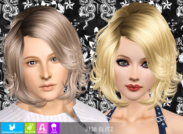 Tapered ends hairstyle   J138Blitz by NewSea for Sims 3