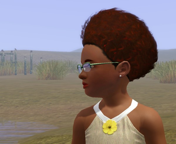 Up do hairstyle   Halloween hair as afro NOW WITH AM by Cheryl Mason at Mod The Sims for Sims 3