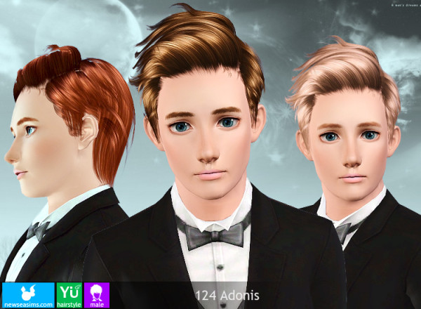 Last hairstyle 124 Adonis by NewSea for Sims 3