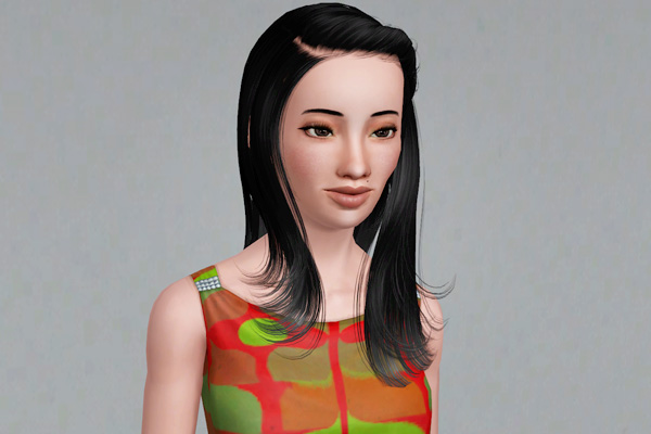 The Round Brushed Look hairstyle   Skysims retextured by Beaverhausen for Sims 3