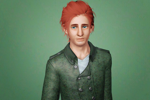 Slick hairstyle retextured by Beaverhausen for Sims 3