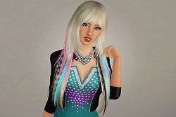 Straight with bangs hairstyle   Newsea’s Hit The Lights retextured by Beaverhausen for Sims 3