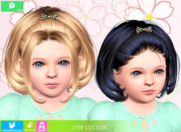 Darling round hairstyle J158 Coccon by NewSea for Sims 3