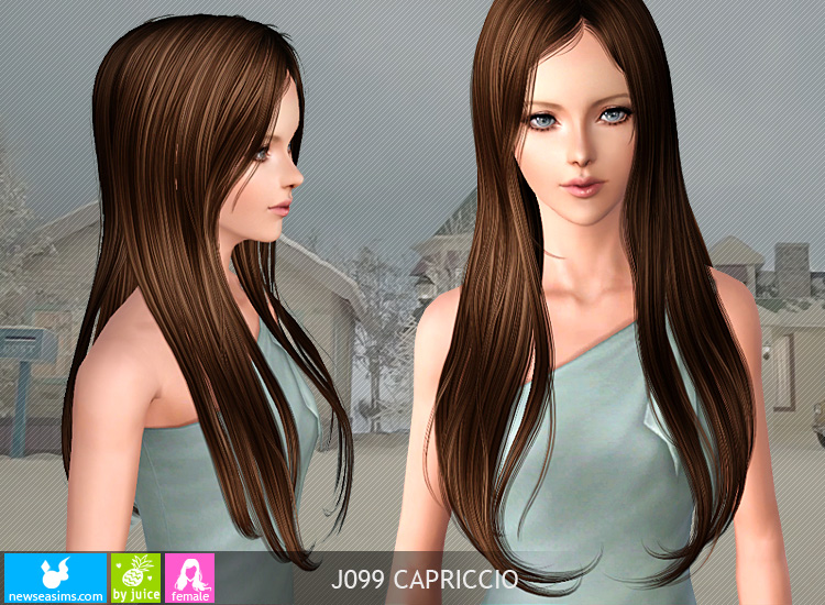 Simple and playful hairstyle J099 Capriccio by NewSea - Sims 3 Hairs