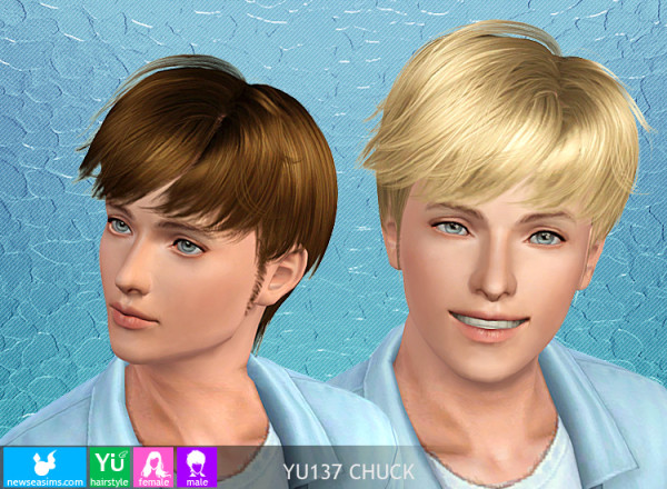 The Temptress hairstyle YU137 Chuck by NewSea for Sims 3