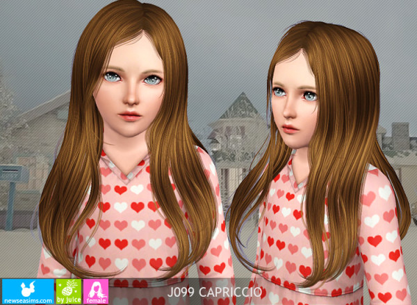 Simple and playful hairstyle J099 Capriccio by NewSea for Sims 3