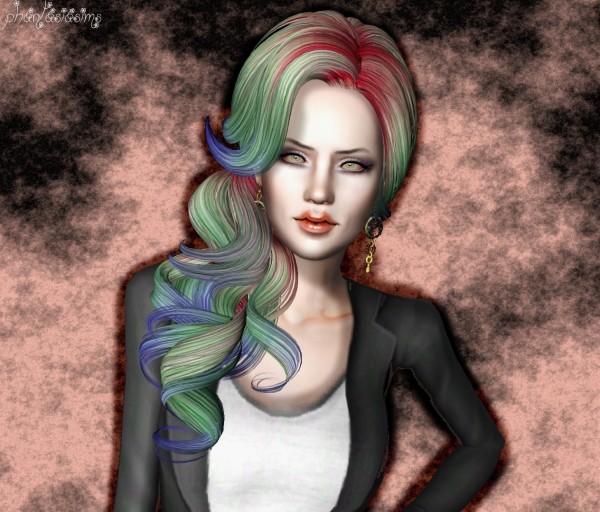 Curly side hairstyle   Skysims Hairstyle 126 Retextured by Phantasia for Sims 3