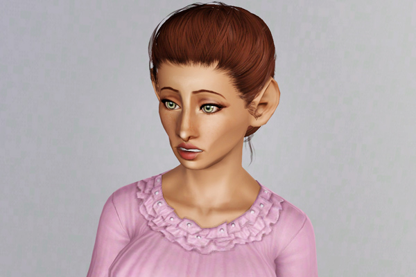 Braided bun hairstyle   Newsea’s Agnes retextured by Beaverhausen for Sims 3