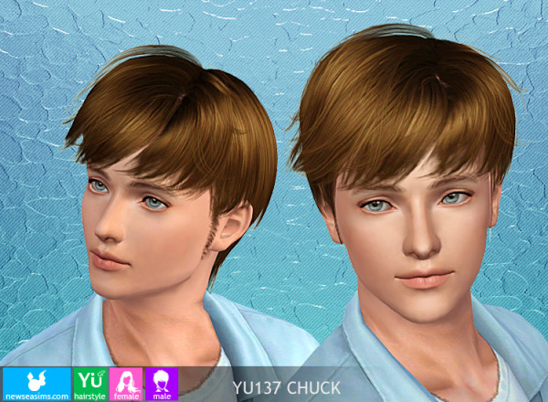 The Temptress hairstyle YU137 Chuck by NewSea for Sims 3