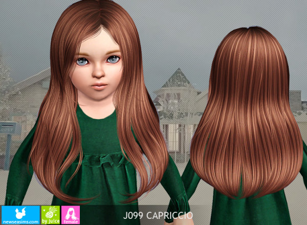 Simple and playful hairstyle J099 Capriccio by NewSea for Sims 3