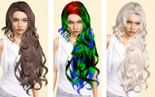 Soft side waves hairstyle   Newsea Canalis Retextured by Beaverhausen for Sims 3