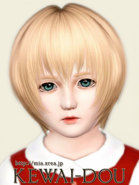 Jagged edges bob hairstyle   Leirei by Kewai Dou for Sims 3