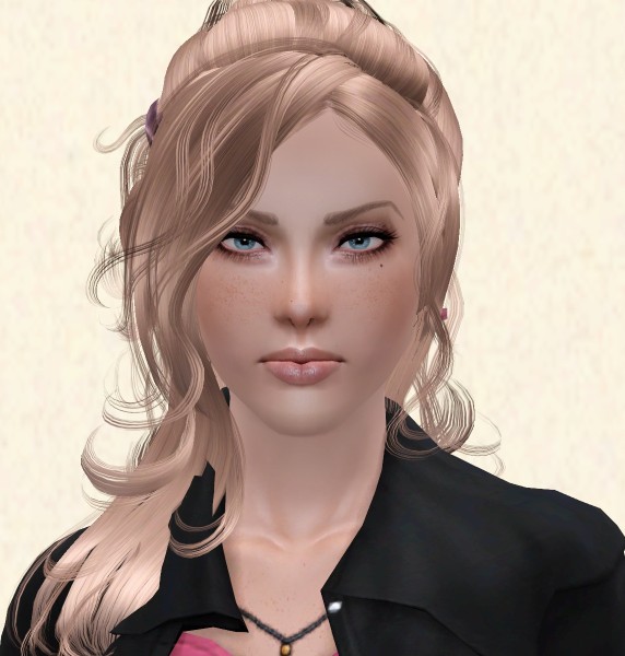 Half up half down hairstyle NewSea`s Vera retextured by Bring Me Victory for Sims 3