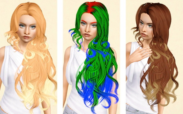 Soft side waves hairstyle   Newsea Canalis Retextured by Beaverhausen for Sims 3