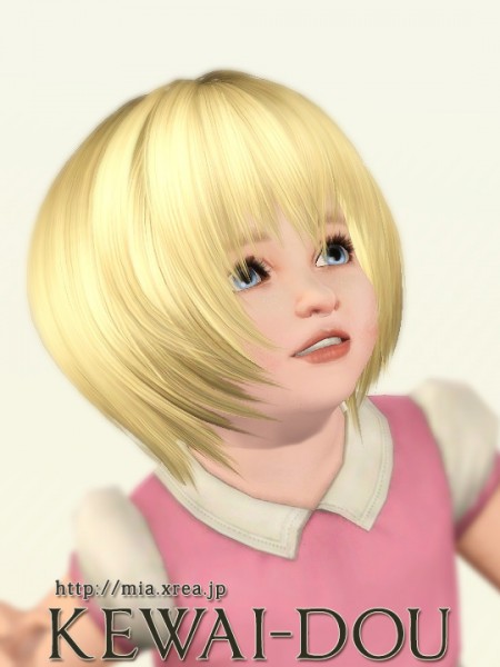 Jagged edges bob hairstyle   Leirei by Kewai Dou for Sims 3