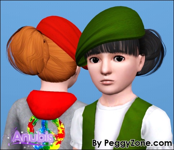 Cap hairstyle Peggy`s 408 retextured by Anubis for Sims 3