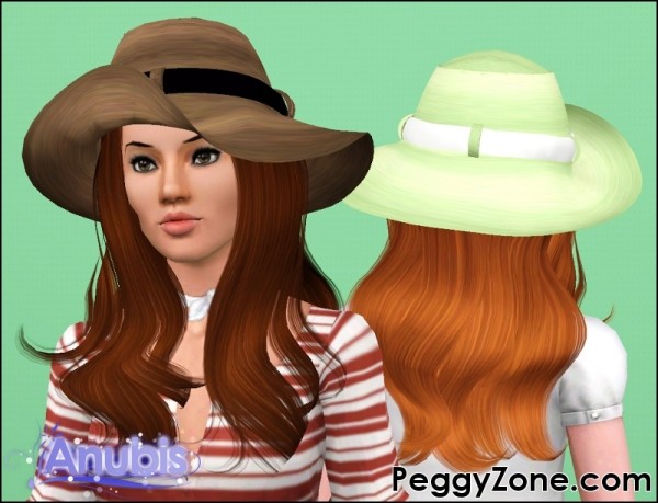 Dimensionla hat hairstyle Peggy`s 0406 retextured by Anubis for Sims 3