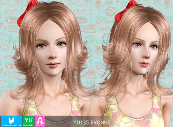 Layers everywhere hairstyle YU135 Evonne by NewSea for Sims 3