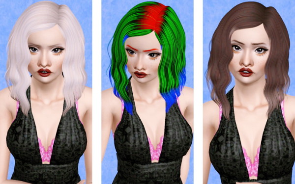 Ravishing hairstyle retextured by Beaverhausen for Sims 3