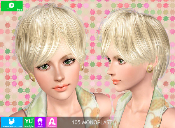 105 Monoplast   Deliberate disarray hairstyle by NewSea for Sims 3