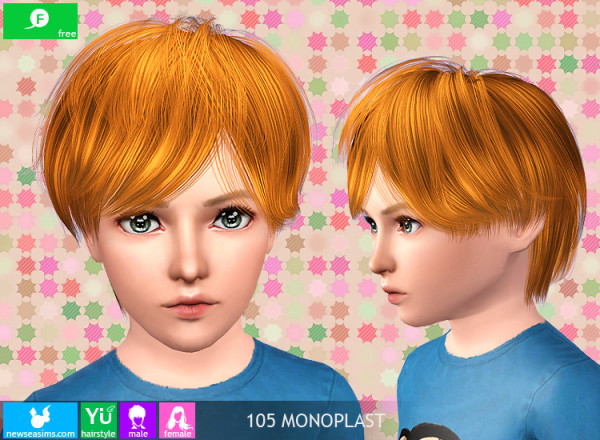 105 Monoplast   Deliberate disarray hairstyle by NewSea for Sims 3