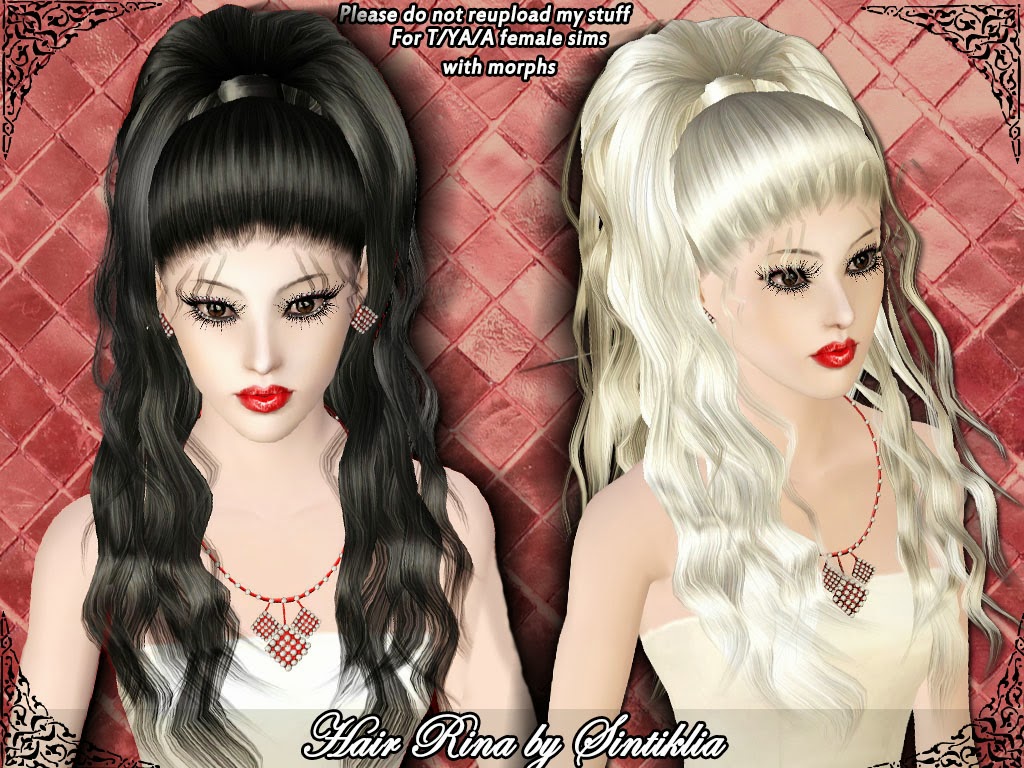 Dimensional ponytail hairstyloe by Sintiklia - Sims 3 Hairs