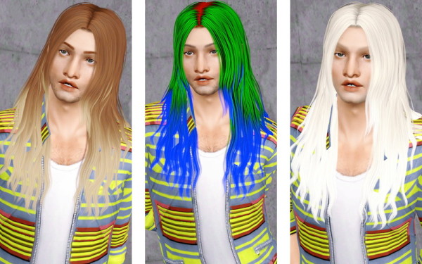 Untidy hairstyle for mens   Cazy Nocturne retextured by Beaverhausen for Sims 3