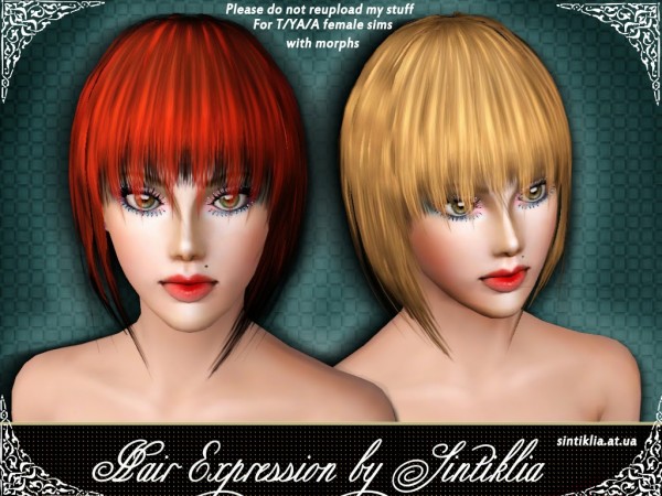 Fringed bob hairstyle by Sintiklia for Sims 3
