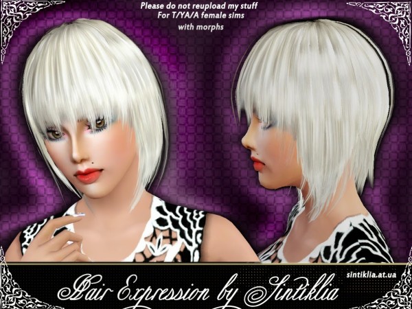 Fringed bob hairstyle by Sintiklia for Sims 3
