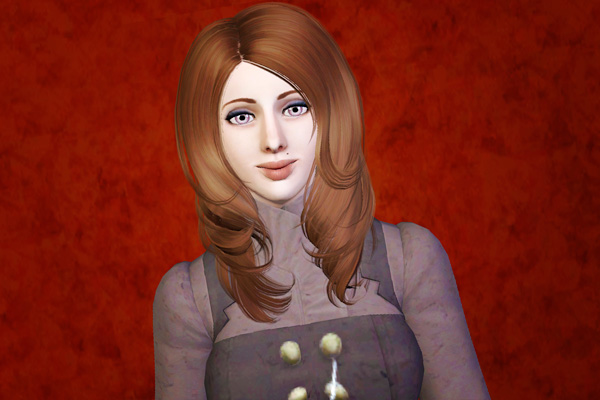Gloss and volume hairstyle retextured by Beaverhausen for Sims 3