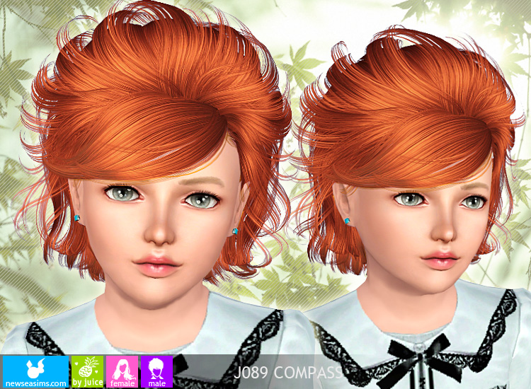 J089 Compass Teased hairstyle by NewSea Sims 3 Hairs