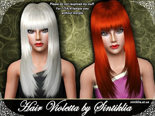 Casual bangs hairstyle by Sintiklia for Sims 3