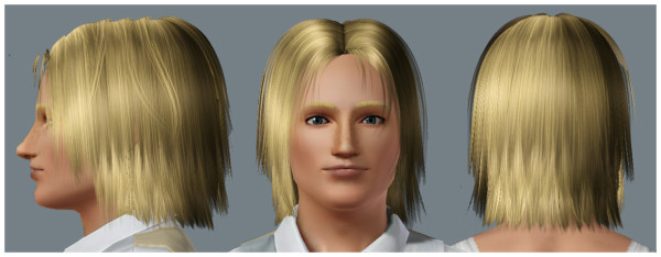 Middle Length male hairstyle retextured by v ware at Mod The Sims for Sims 3