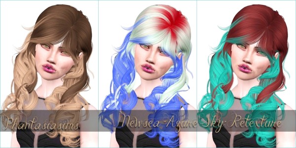 5 new hairstyle retextured by Phantasia for Sims 3