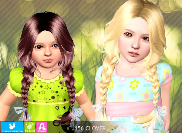 Indian hairstyle J156 Clover by NewSea for Sims 3