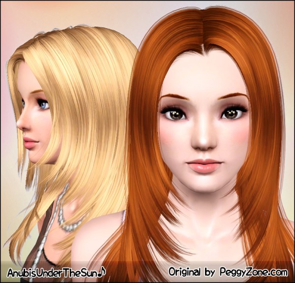 Framing layers hairstyle Peggy`s 826 retextured by Anubis for Sims 3