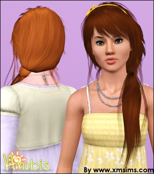 Fringed side hairstyle XM`s 27 and 28 retextured by Anubis for Sims 3