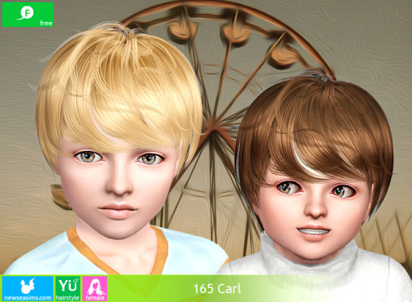 Casual hairstyle   165 Carl by New Sea for Sims 3
