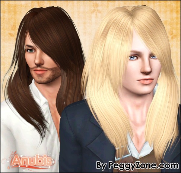 Asymmetrical rich waves hairstyle Peggy`s 537 for Sims 3