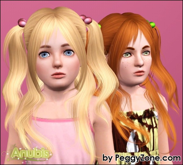 Shiny pearls hairstyle Peggy 0275 retextured by Anubis for Sims 3