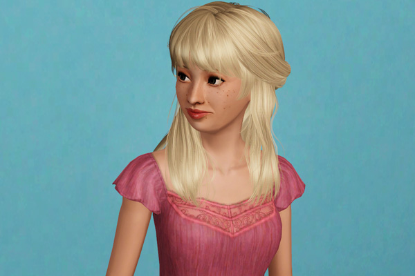 Fringed hairstyle with bangs   Newsea’s Voyage retextured by Beaverhausen for Sims 3